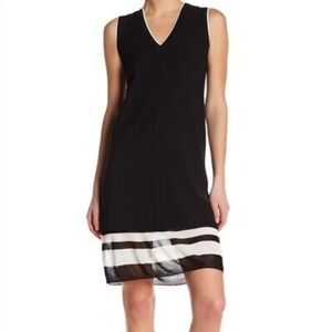 Vince black and white shift dress size 10